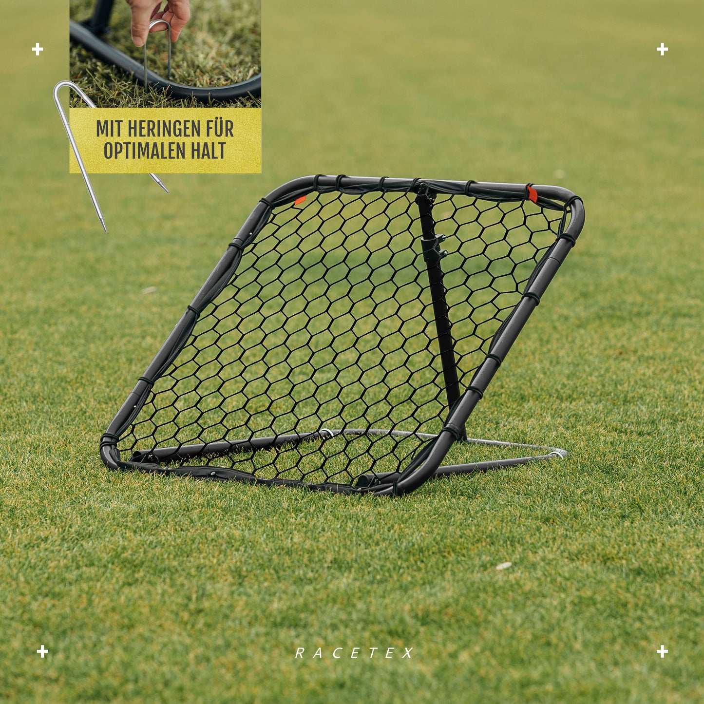Racetex Rebounder für Fußball Kinder [STUFENLOS VERSTELLBAR] - Fußball Rebounder Kinder und Jugendliche - Prellwand für ein besseres und abwechslungsreiches Training