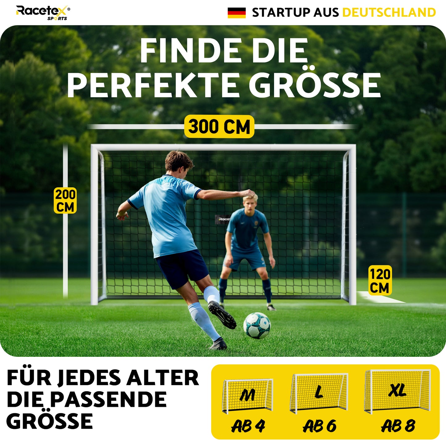 Fussballtor für Garten Kinder und Erwachsene [ENORM ROBUST]