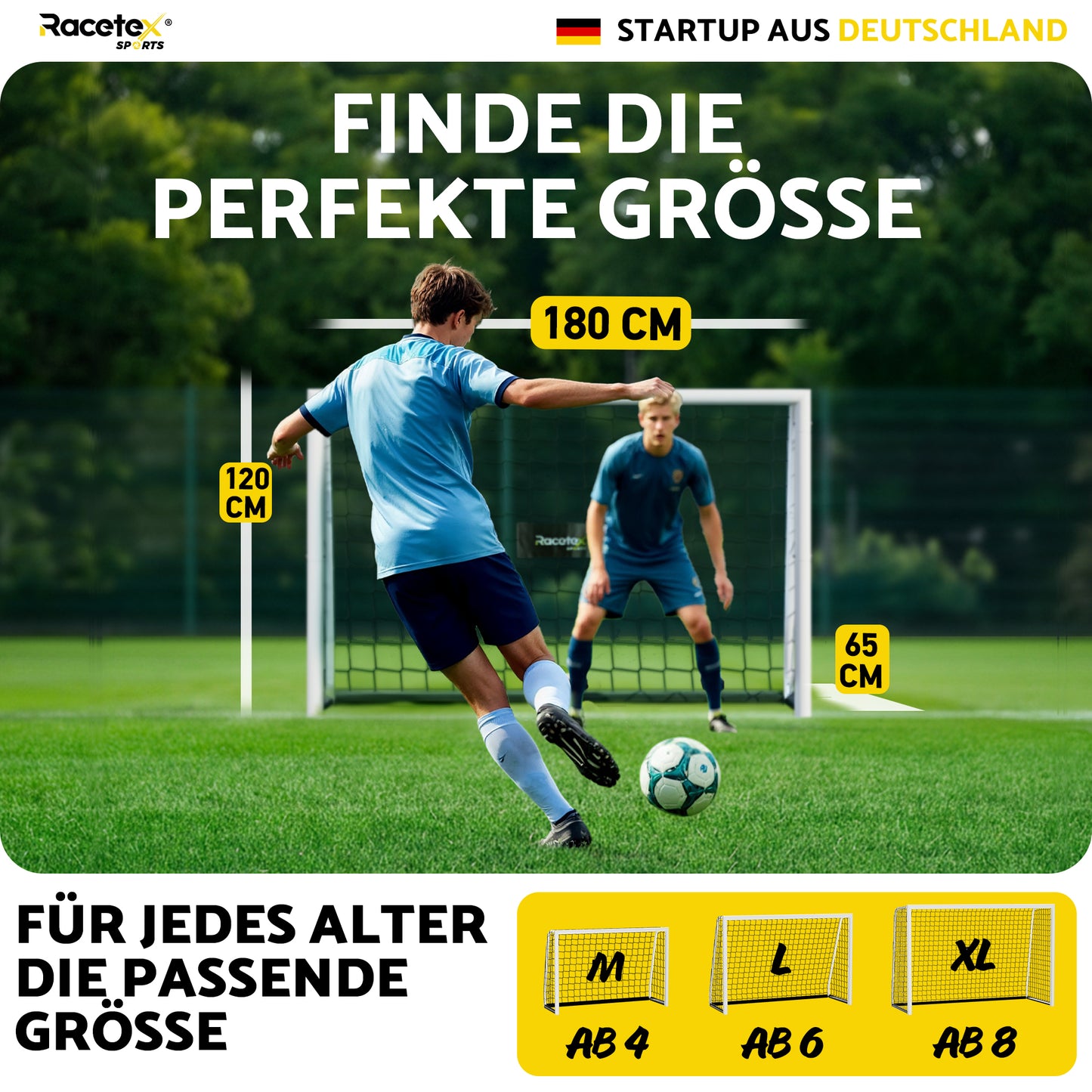 Fussballtor für Garten Kinder und Erwachsene [ENORM ROBUST]