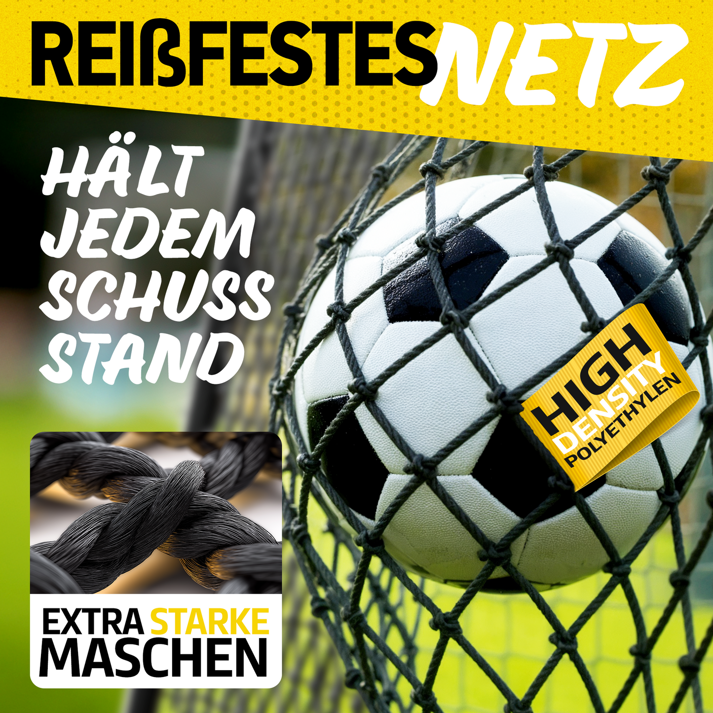 Racetex Fussballtore für Garten Kinder und Erwachsene mit [Anti-Rost Beschichtung] - Fußballtor Kinder inkl. Erdanker für optimalen Halt - Fußball Tor mit rundum Polsterung