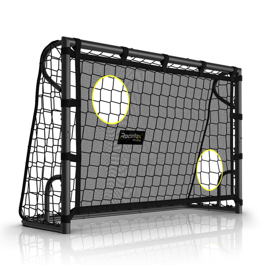 Racetex Fussballtore für Garten Kinder [MIT TORWAND] – Robustes Fußballtor Kinder und Erwachsene mit Stahlrahmen Front und wetterfestem Fußballnetz – Das Fußball Tor für den Garten