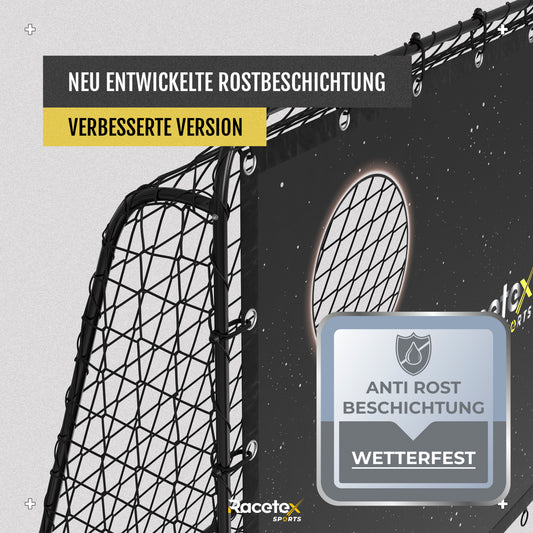 Racetex Fußballtor Kinder inkl. Torwand mit [Anti-Rost Beschichtung] - Fussballtore für Garten Kinder und Erwachsene - Fußball Tor mit Erdanker für einen optimalen Halt - Fussballtor