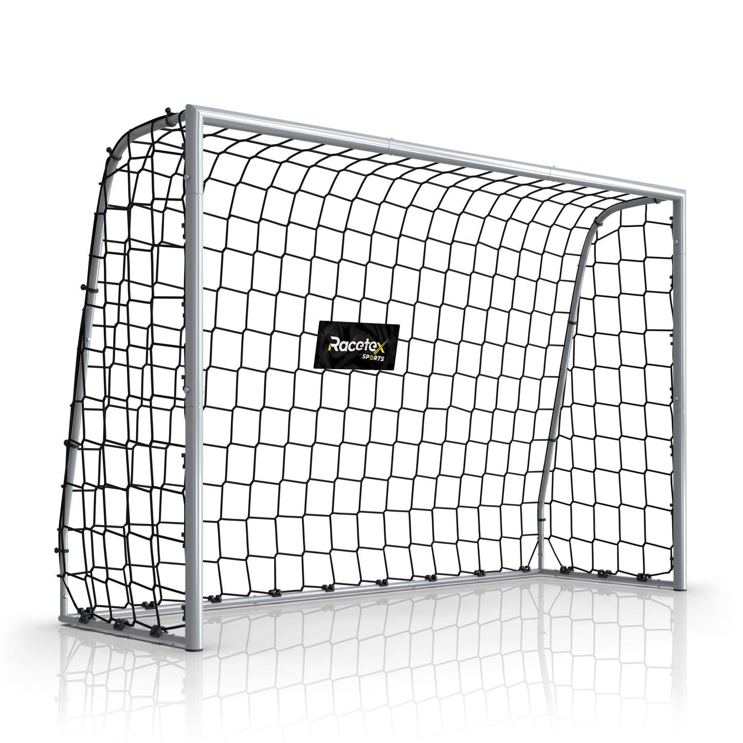Racetex Fussballtore für Garten Kinder [WETTERFEST] - Fußballtor Kinder und Erwachsene mit stabilem Metallrahmen und Erdankern – Komfortabel aufzubauendes Fußball Tor