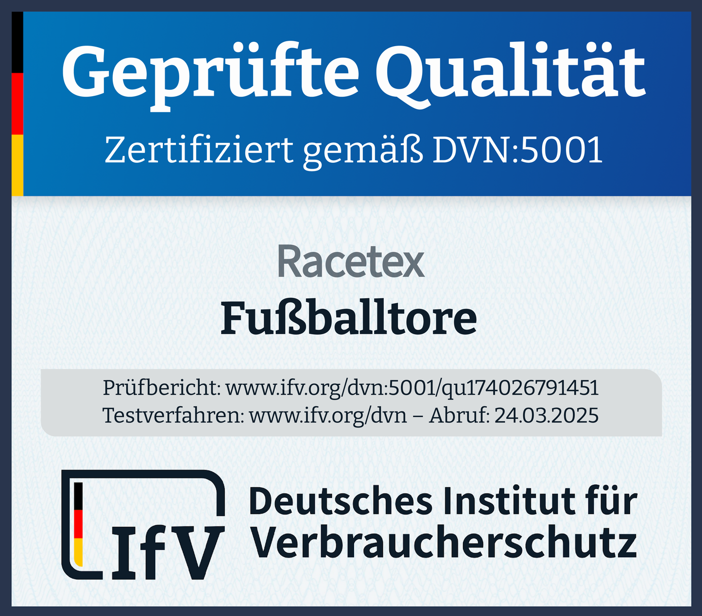 Fussballtor (120cm x 180cm) für Garten Kinder und Erwachsene [MODERNES DESIGN] - stabiler Stahlrahmen - inkl. Edelstahl Erdankern - Stilvolles Fußball Tor
