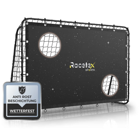 Racetex Fußballtor Kinder inkl. Torwand mit [Anti-Rost Beschichtung] - Fussballtore für Garten Kinder und Erwachsene - Fußball Tor mit Erdanker für einen optimalen Halt - Fussballtor